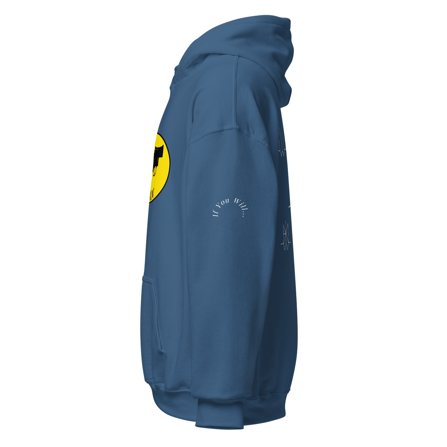 Iconic Gatman Logo Hoodie (Dark) Gildan Print