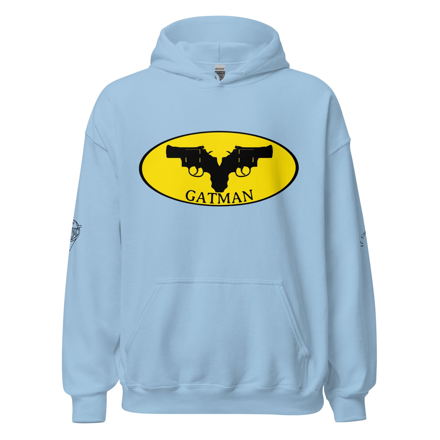 Iconic Gatman Logo Hoodie (Light) Gildan Print