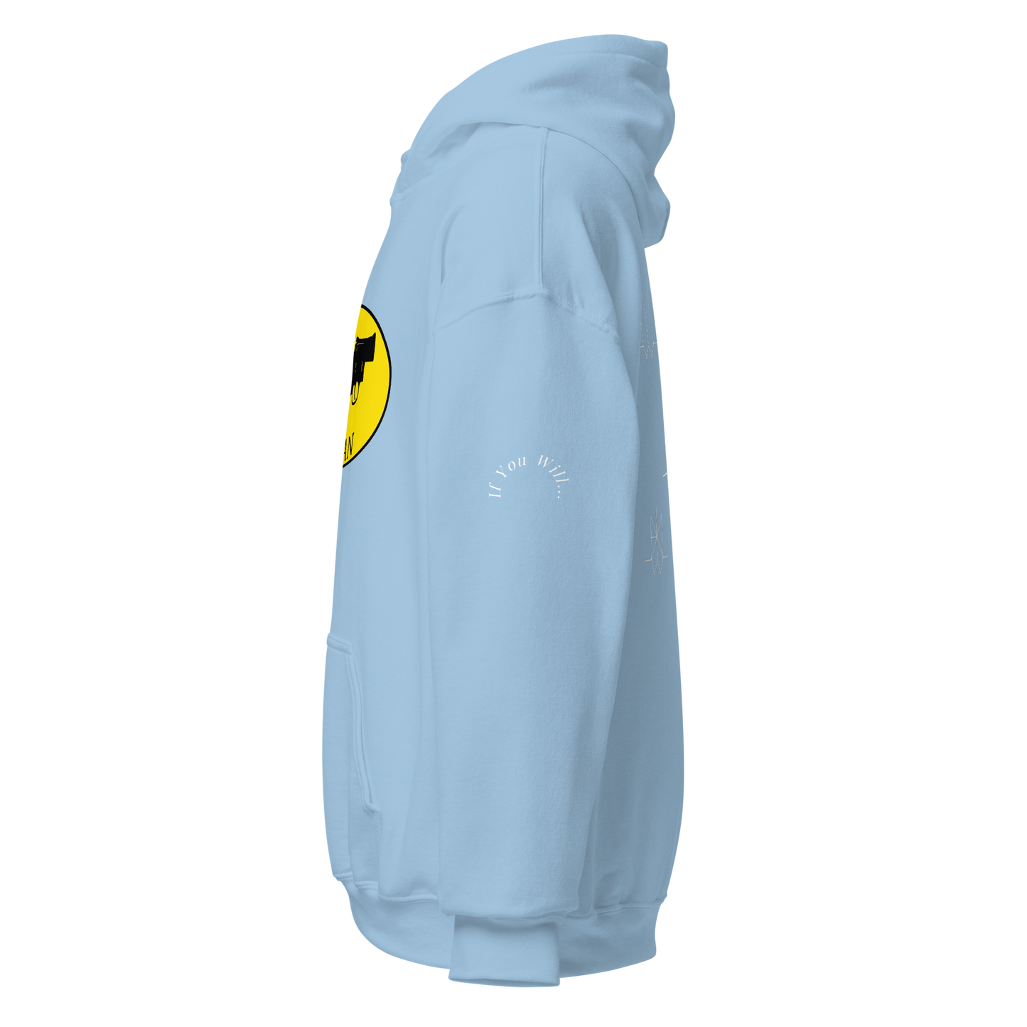 Iconic Gatman Logo Hoodie (Dark) Gildan Print