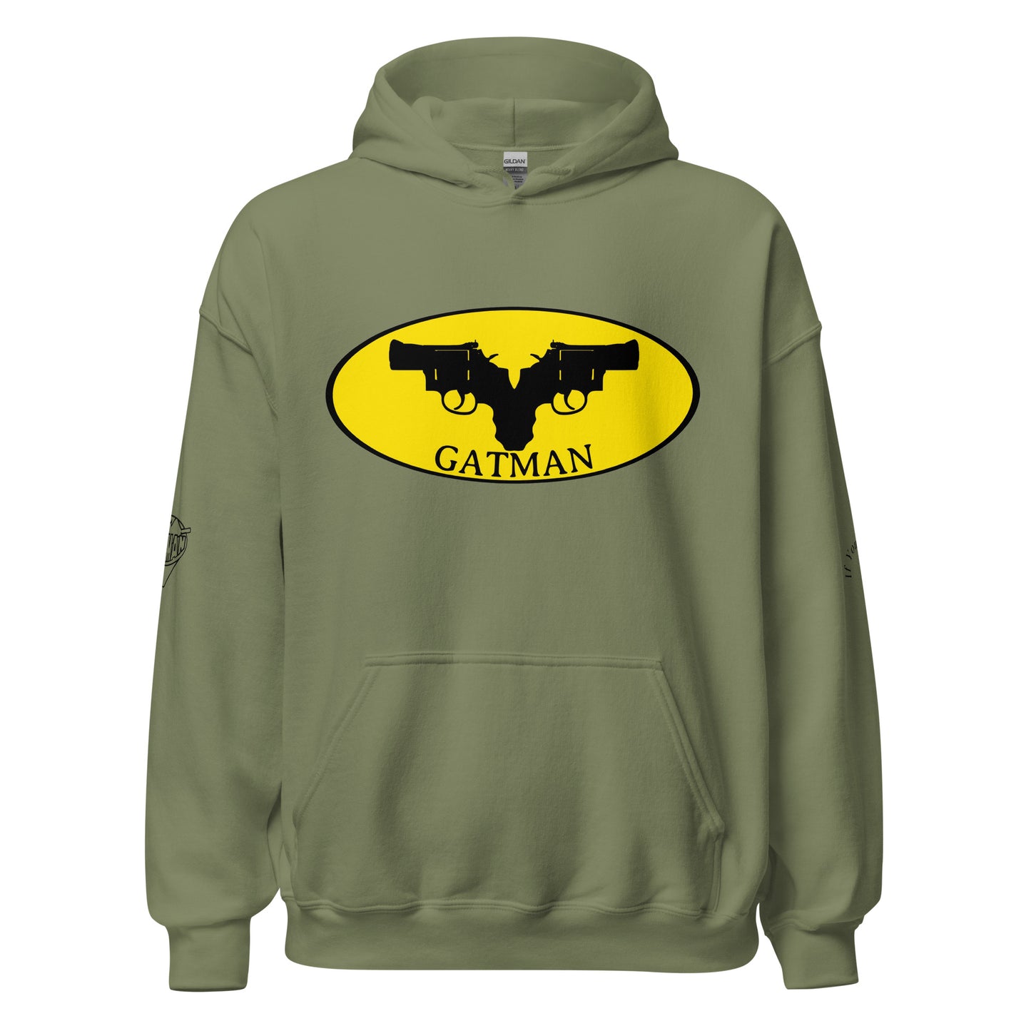 Iconic Gatman Logo Hoodie (Light) Gildan Print