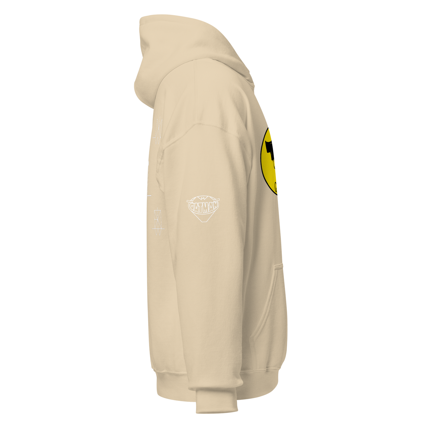 Iconic Gatman Logo Hoodie (Dark) Gildan Print