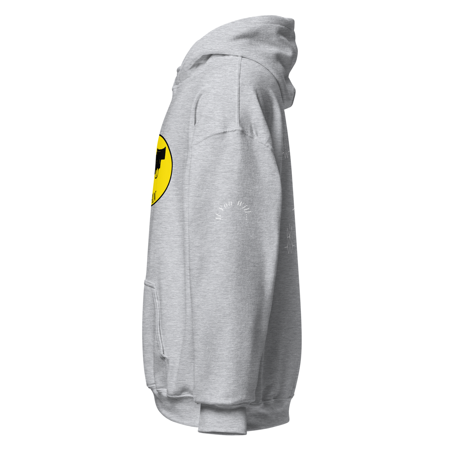 Iconic Gatman Logo Hoodie (Dark) Gildan Print