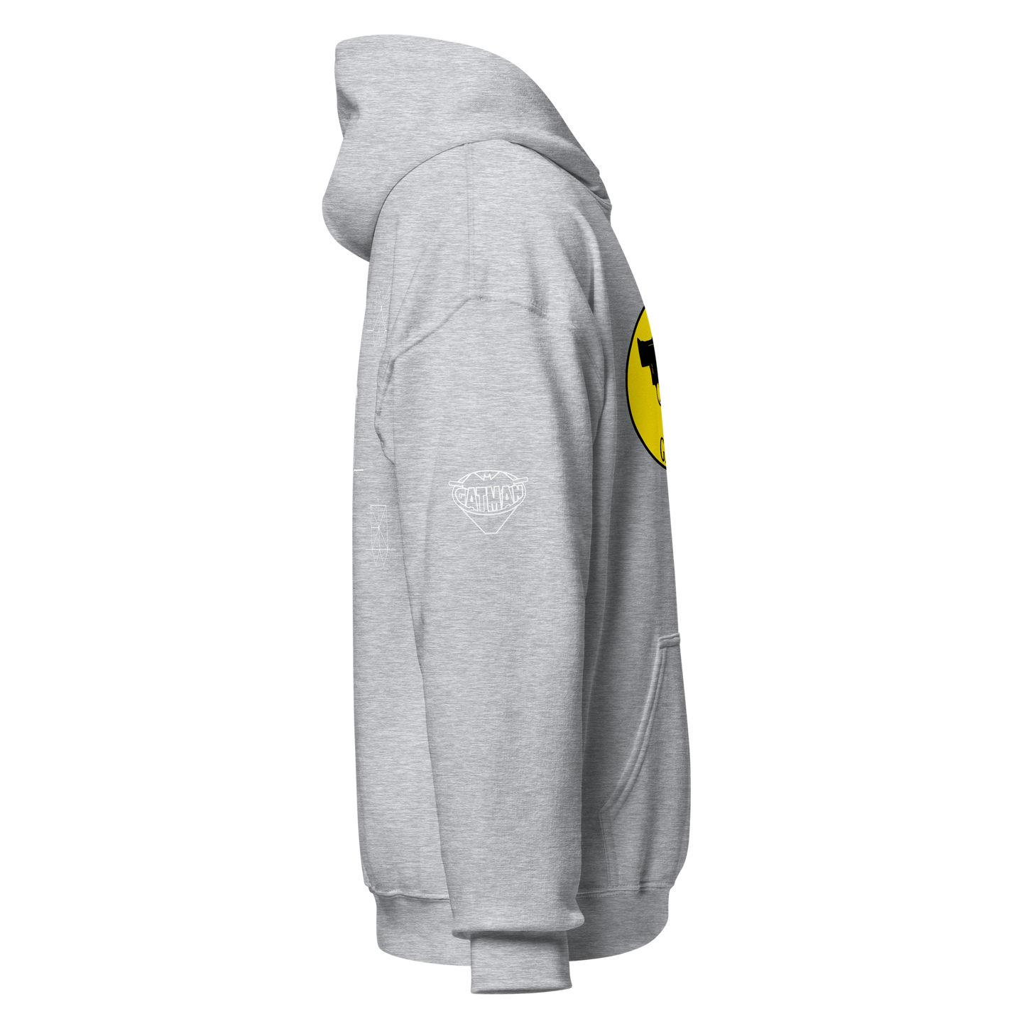 Iconic Gatman Logo Hoodie (Dark) Gildan Print