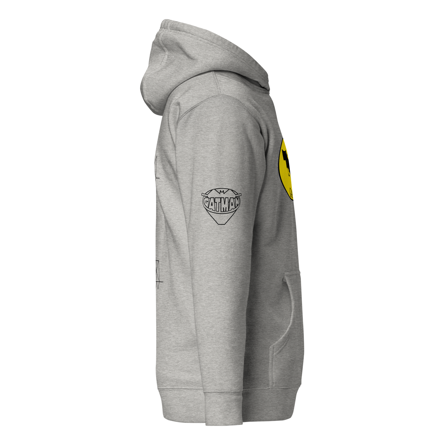 Iconic Gatman Logo Hoodie (Light) Print