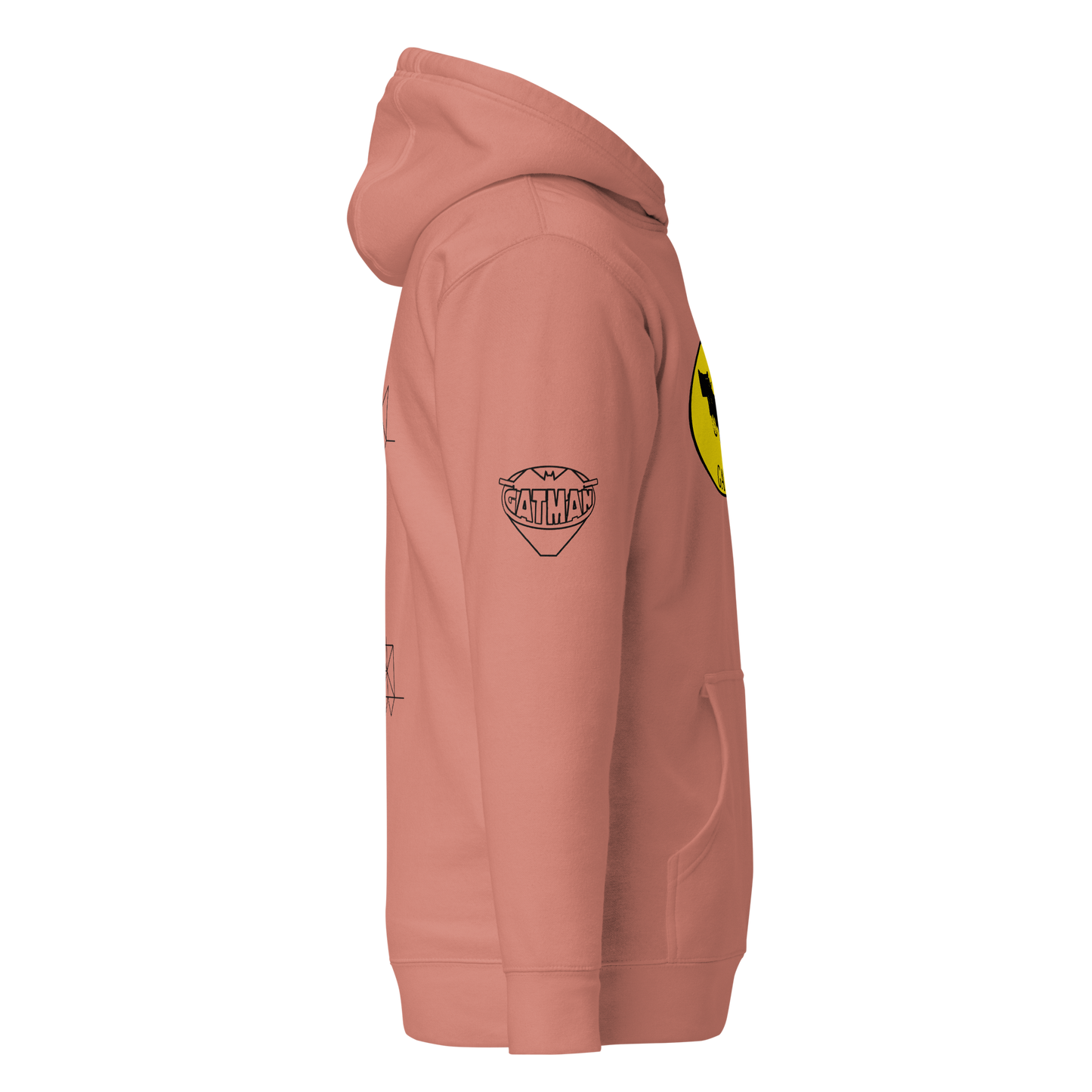 Iconic Gatman Logo Hoodie (Light) Print