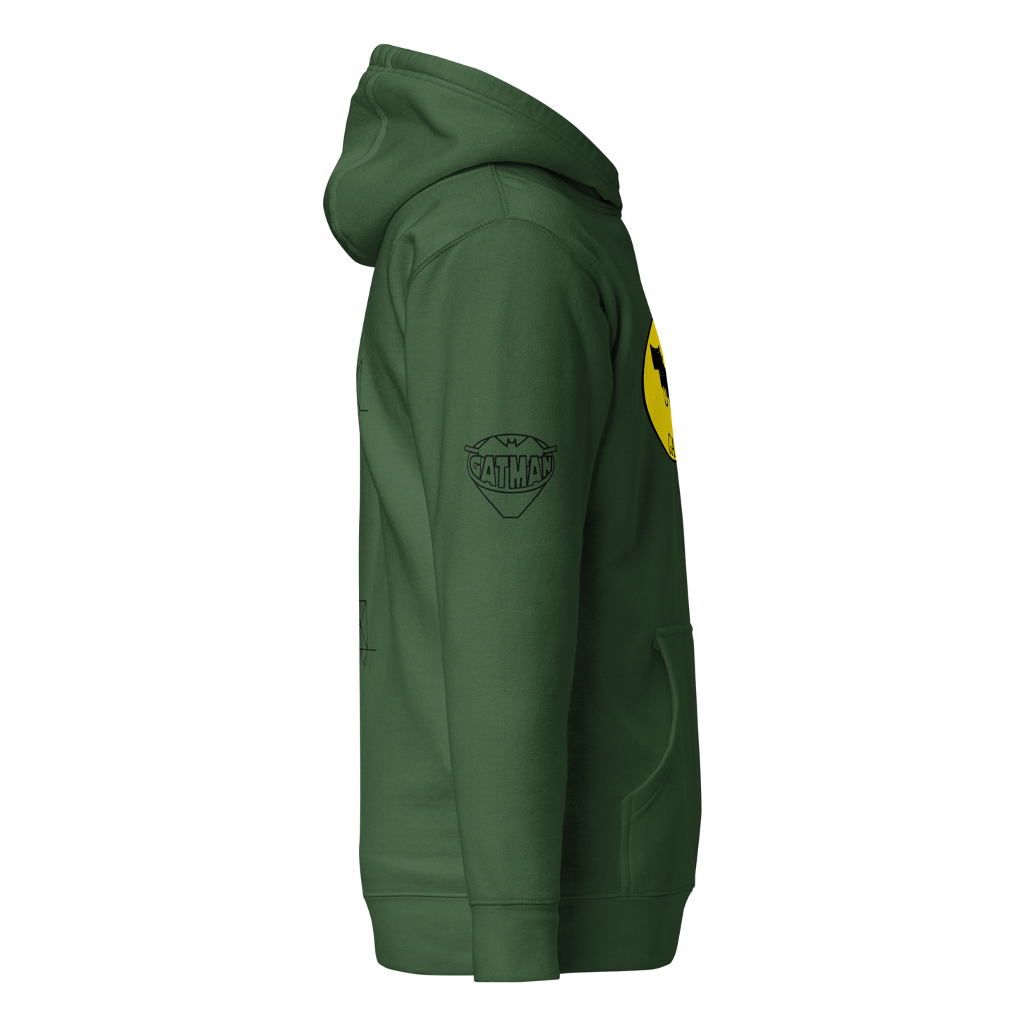 Iconic Gatman Logo Hoodie (Light) Print