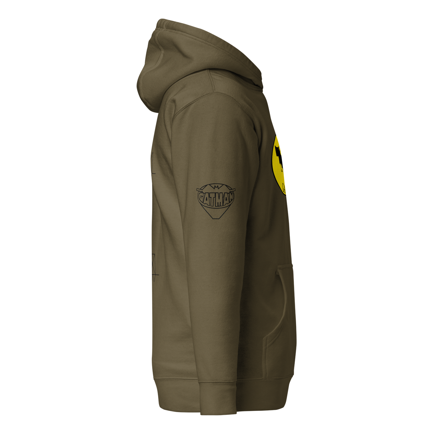 Iconic Gatman Logo Hoodie (Light) Print