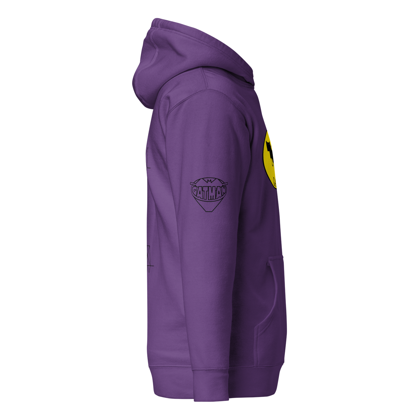 Iconic Gatman Logo Hoodie (Light) Print