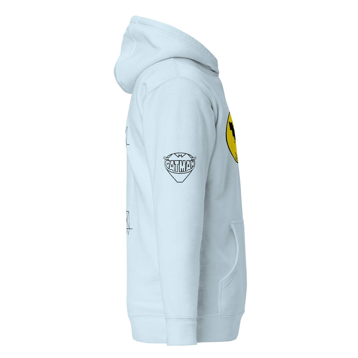 Iconic Gatman Logo Hoodie (Light) Print