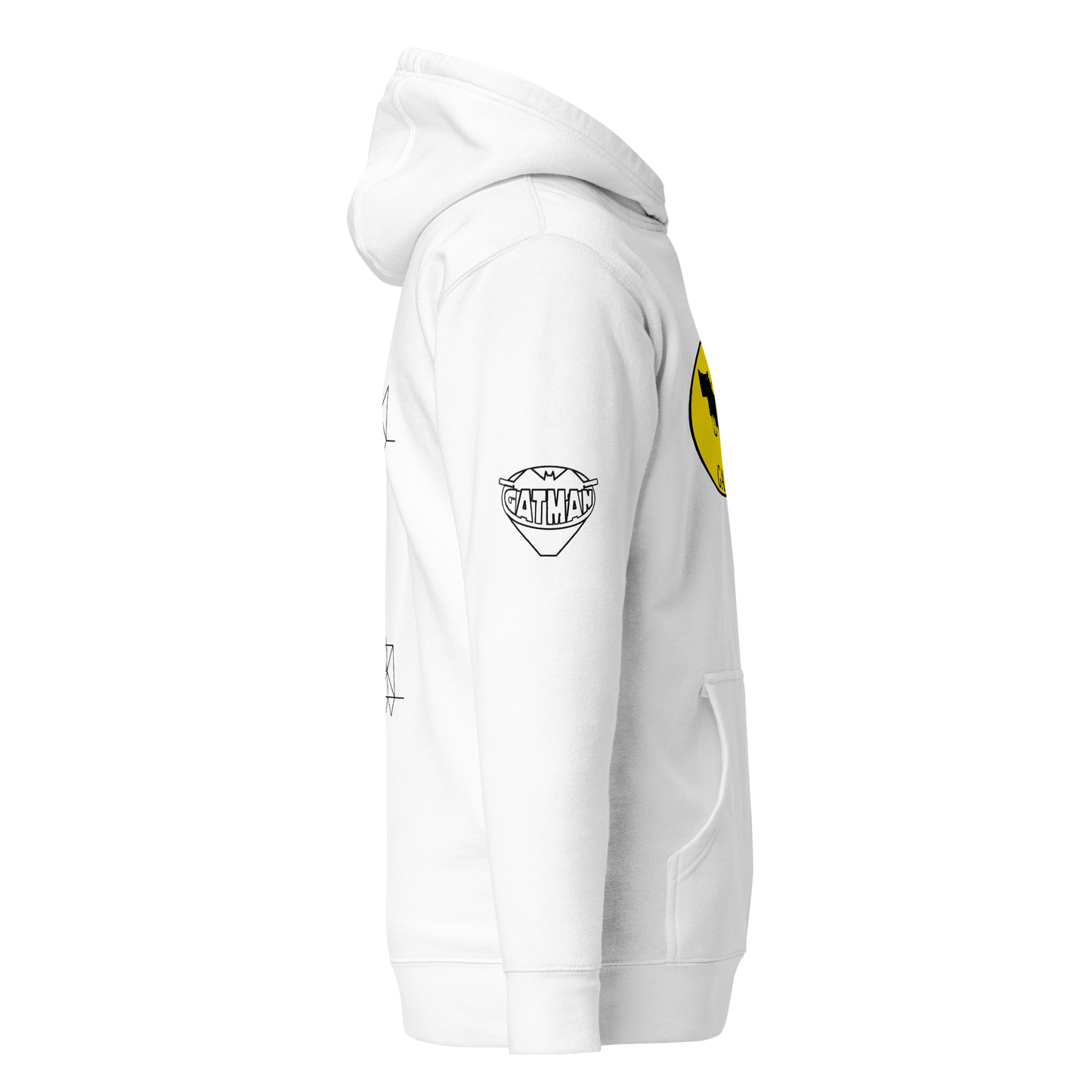 Iconic Gatman Logo Hoodie (Light) Print
