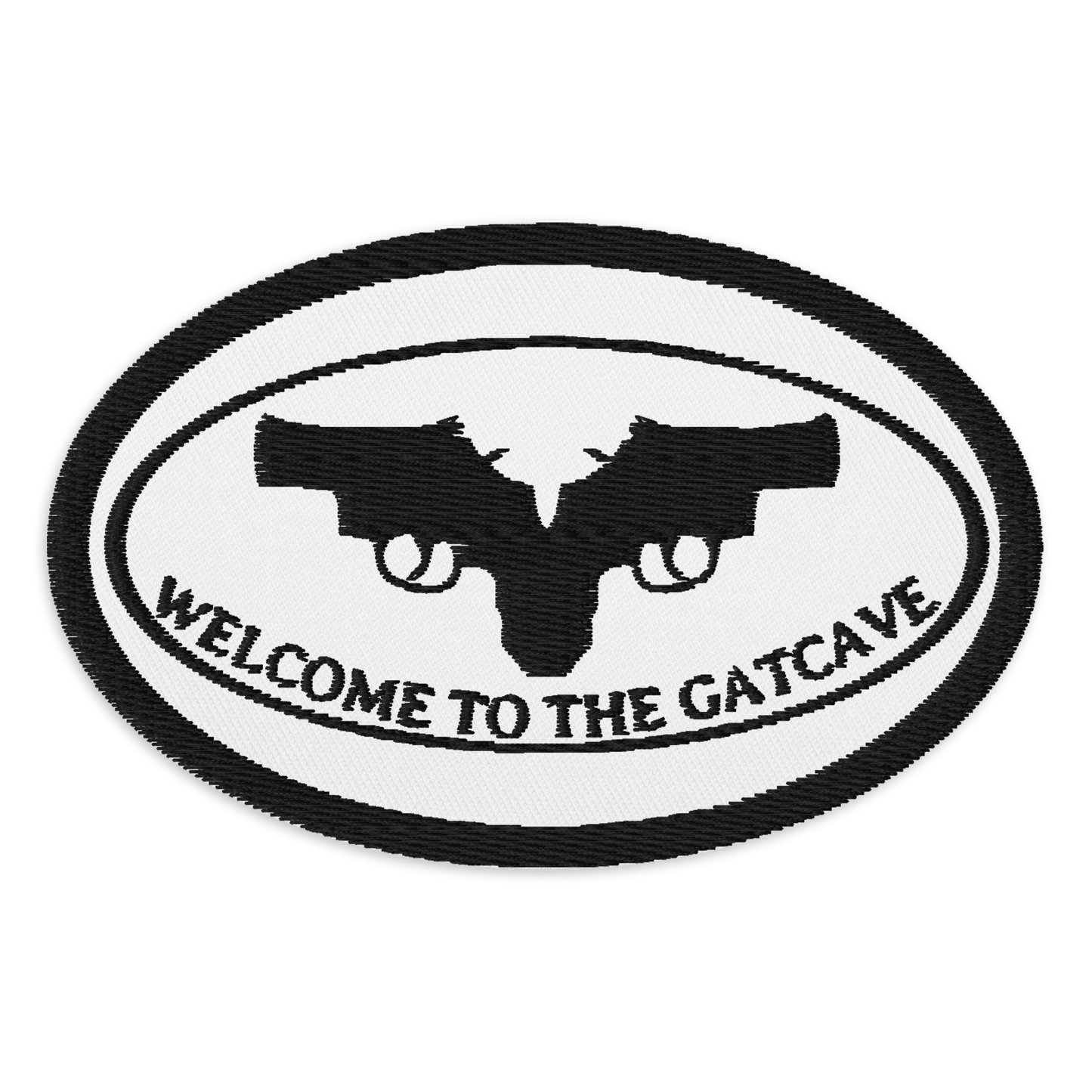 Welcome To The GatCave Embroidered patches