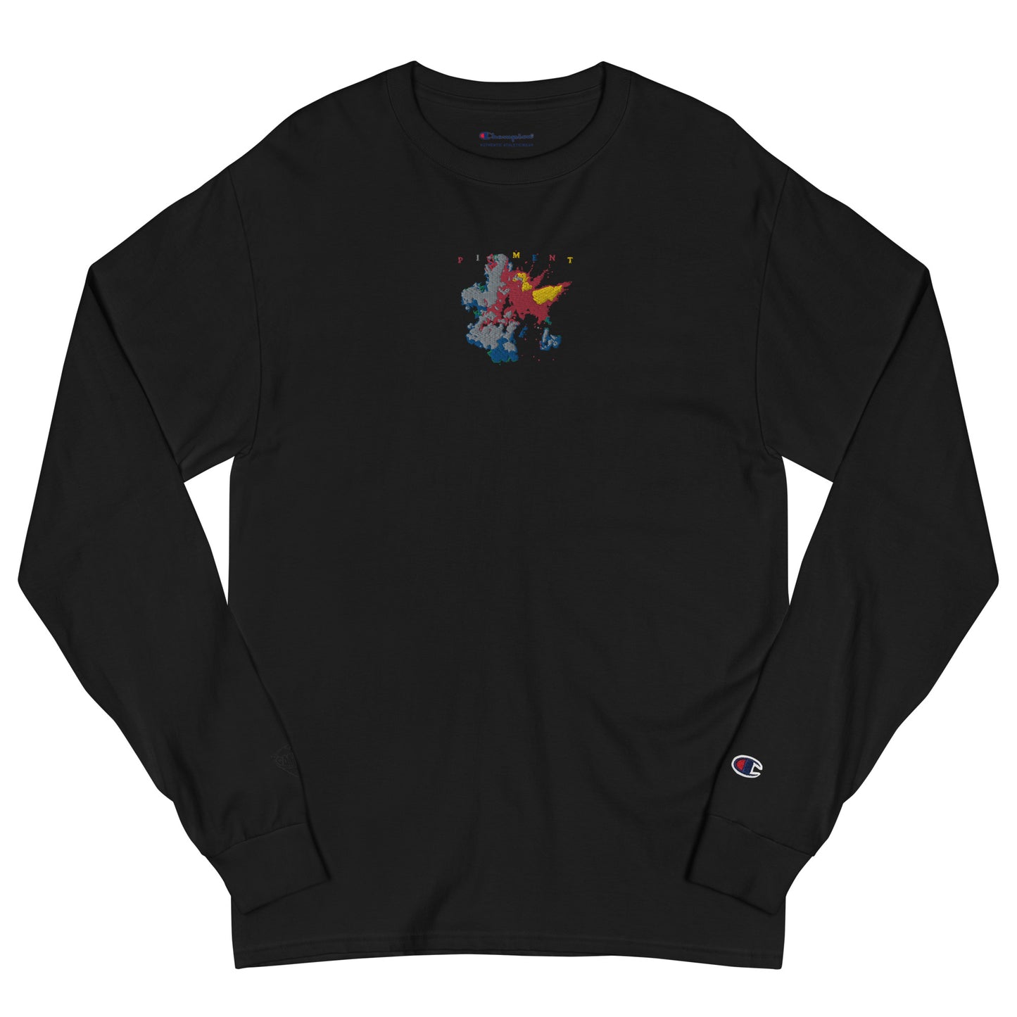 PIGMENT CHAMPION EMBROIDERED LONG SLEEVE SHIRT (Black Accents)