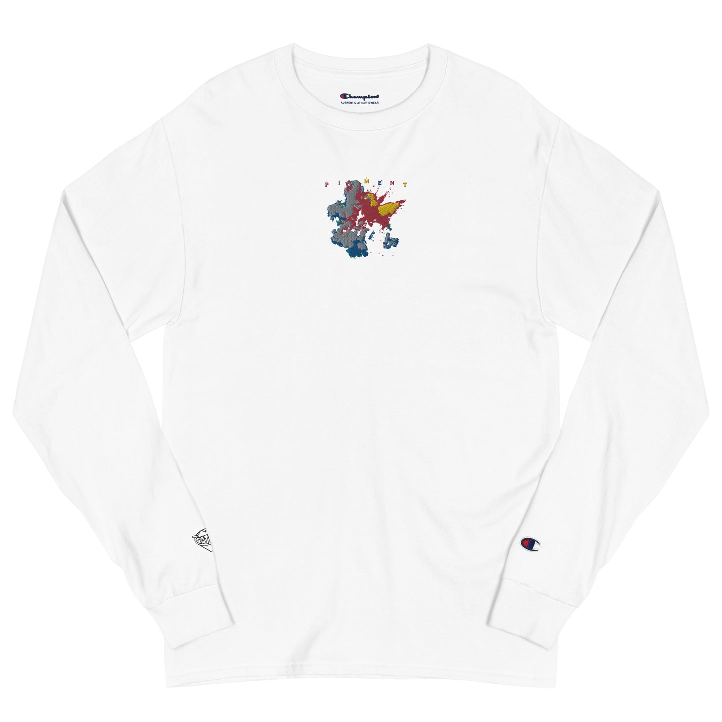 PIGMENT CHAMPION EMBROIDERED LONG SLEEVE SHIRT (Black Accents)