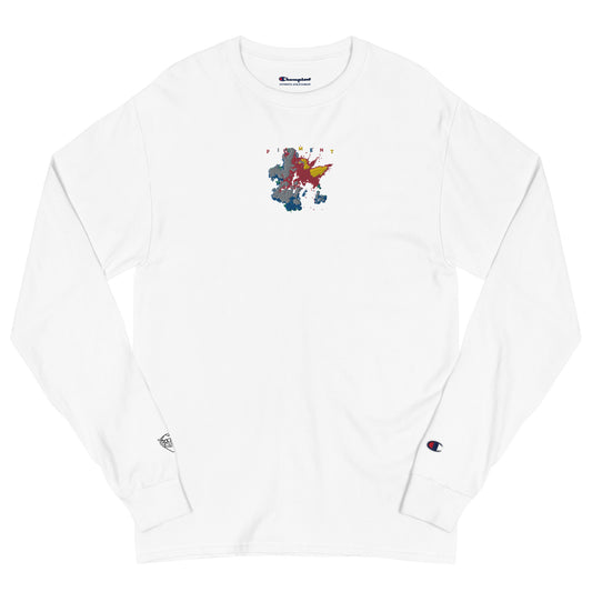 PIGMENT CHAMPION EMBROIDERED LONG SLEEVE SHIRT (Black Accents)