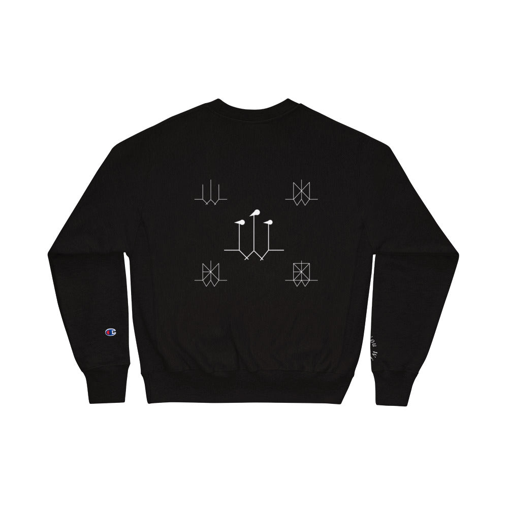 W-Mic Logo Embroidered Champion Crewneck