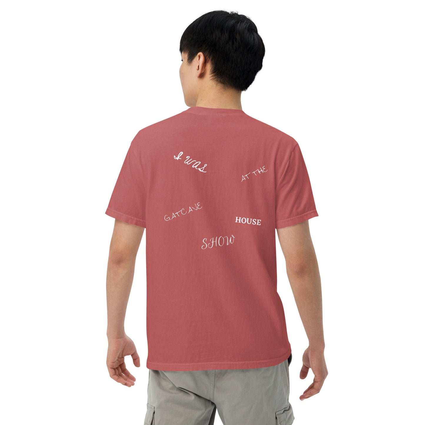 GatSignal Men’s garment-dyed heavyweight t-shirt (White Text)