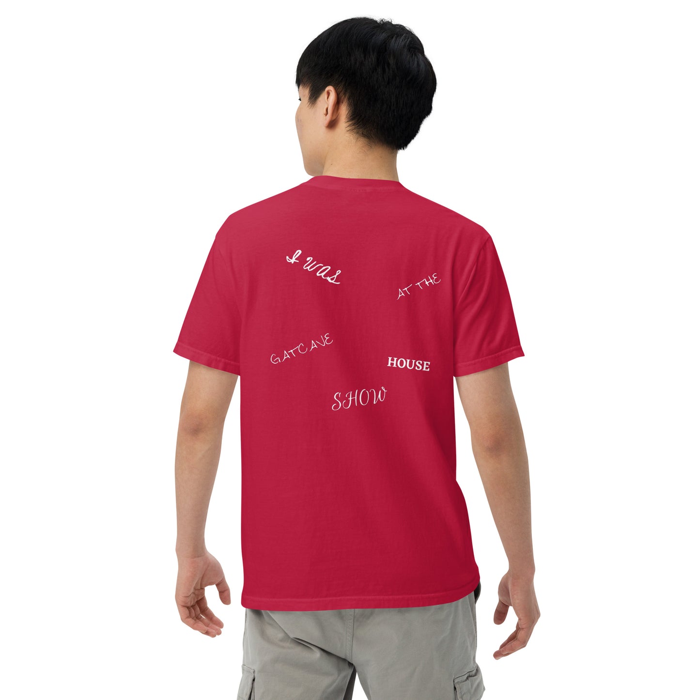 GatSignal Men’s garment-dyed heavyweight t-shirt (White Text)