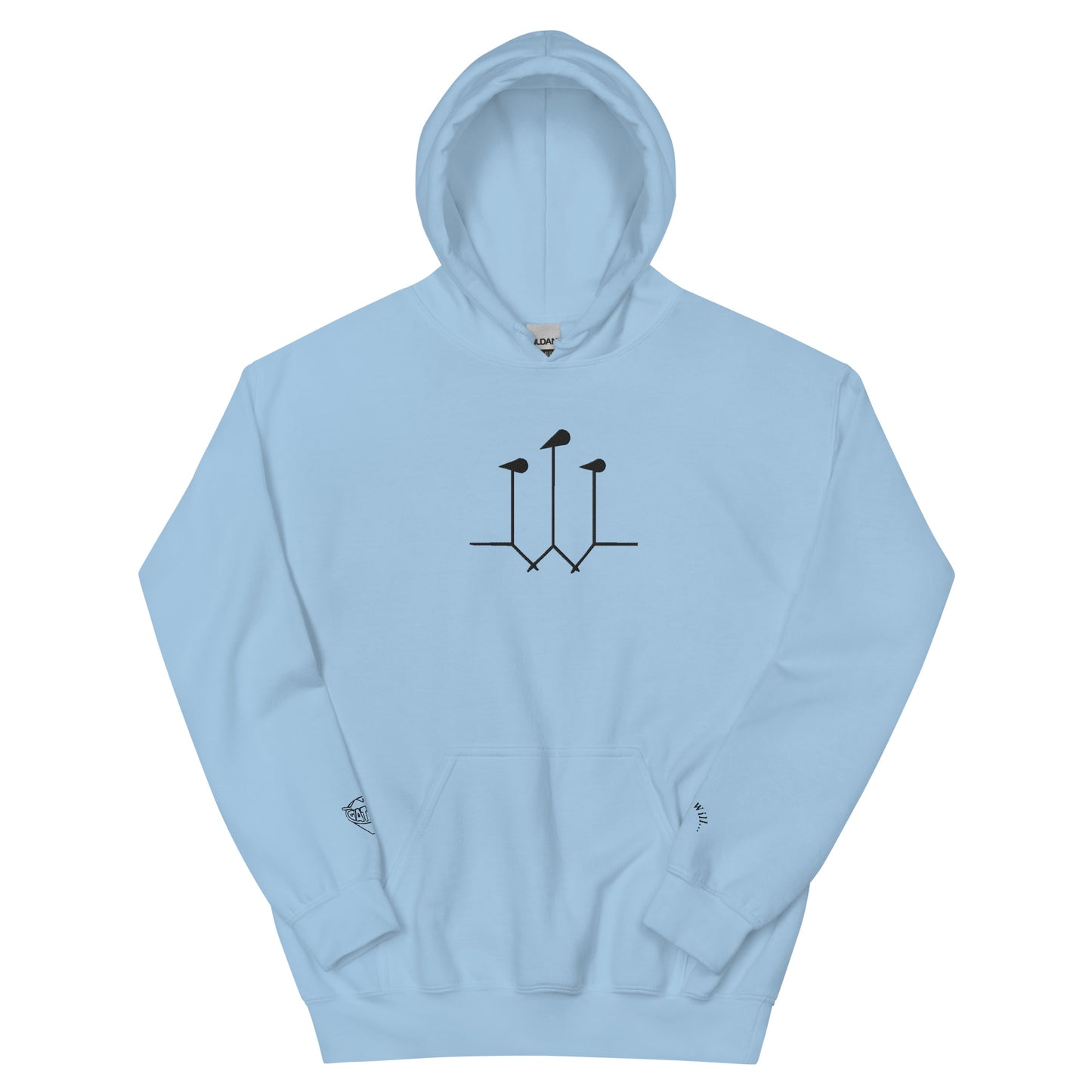 W-Mic Logo Embroidered Hoodie (Light) Gildan