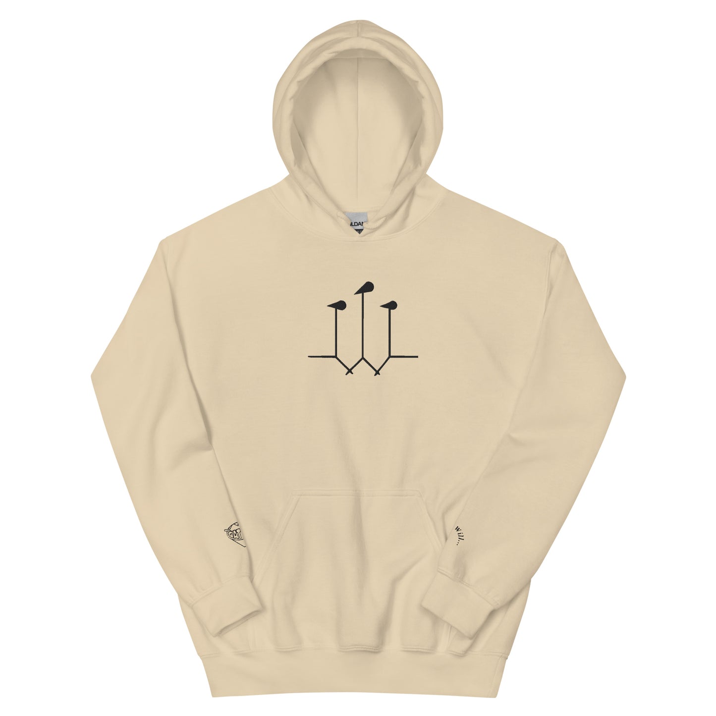 W-Mic Logo Embroidered Hoodie (Light) Gildan