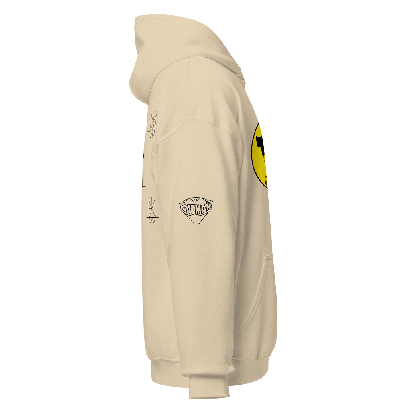 Iconic Gatman Logo Hoodie (Light) Gildan Print