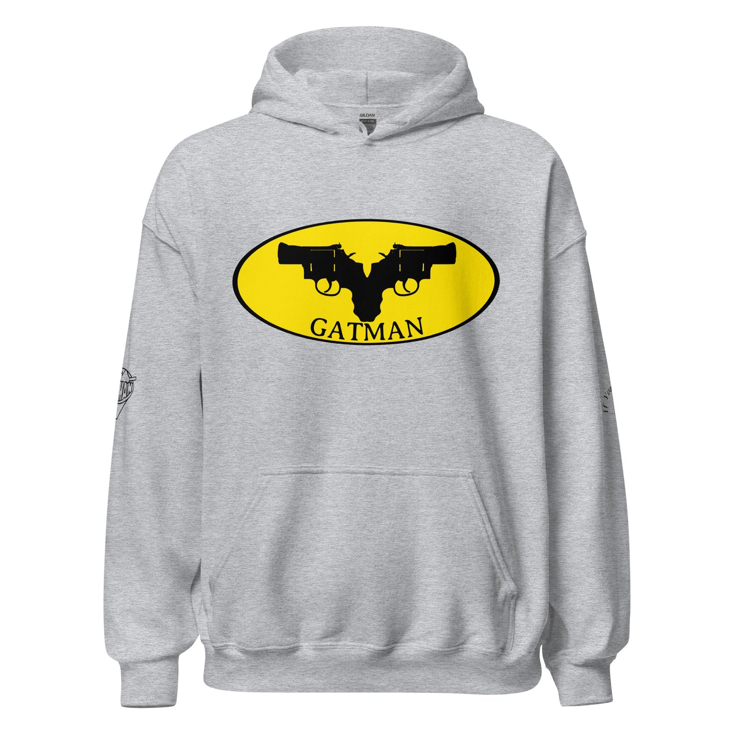 Iconic Gatman Logo Hoodie (Light) Gildan Print