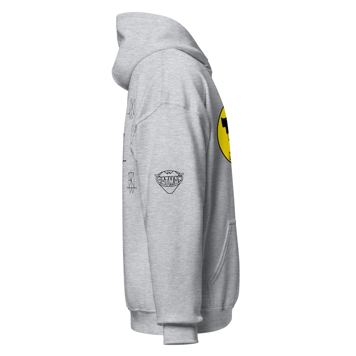 Iconic Gatman Logo Hoodie (Light) Gildan Print