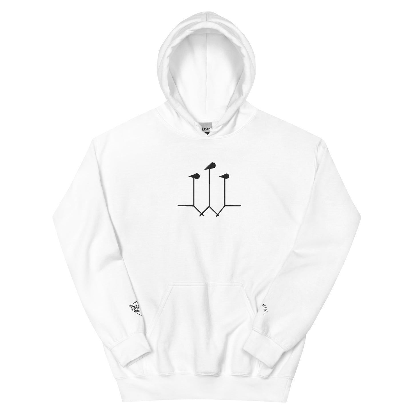 W-Mic Logo Embroidered Hoodie (Light) Gildan