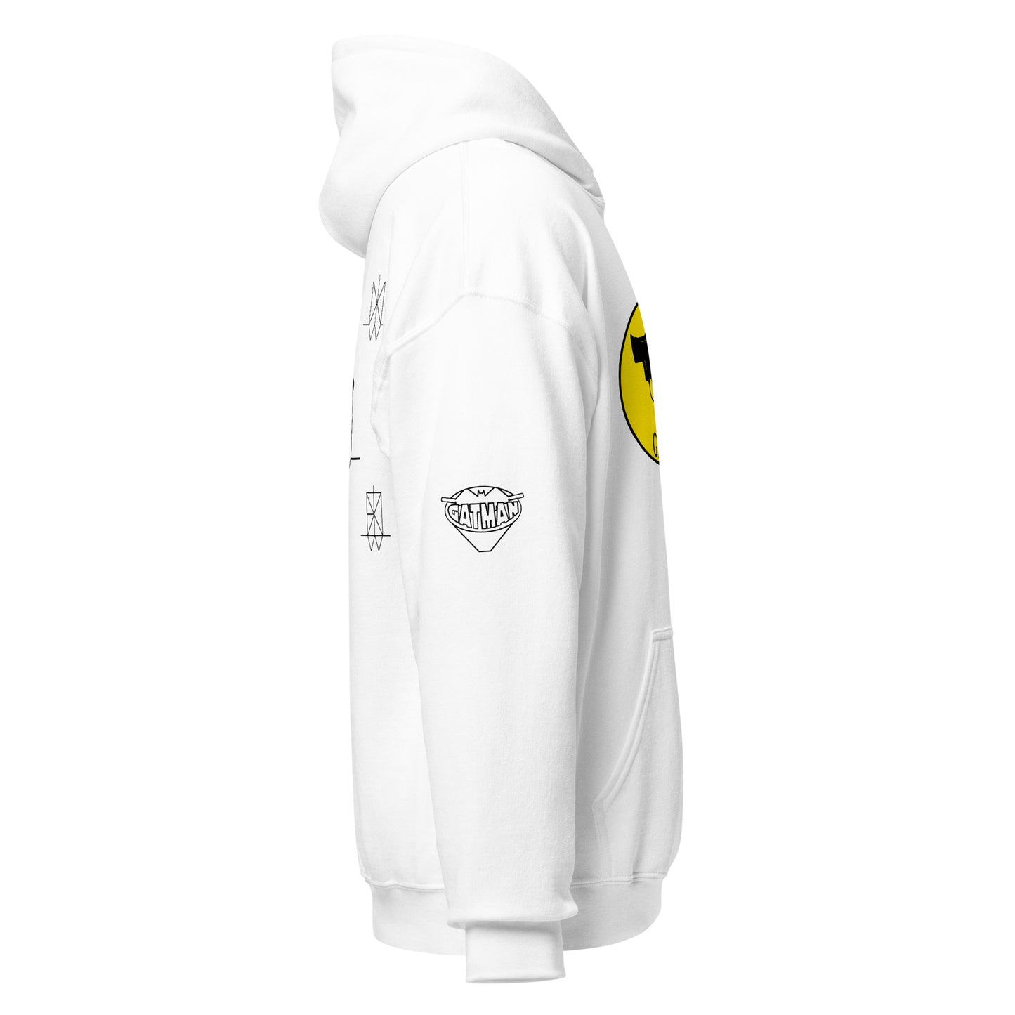 Iconic Gatman Logo Hoodie (Light) Gildan Print