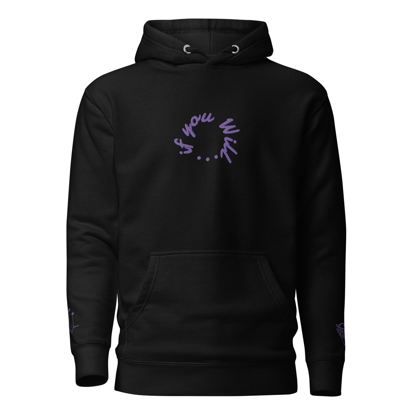 If You Will 360 Hoodie (Purple Text/Purple Accents)