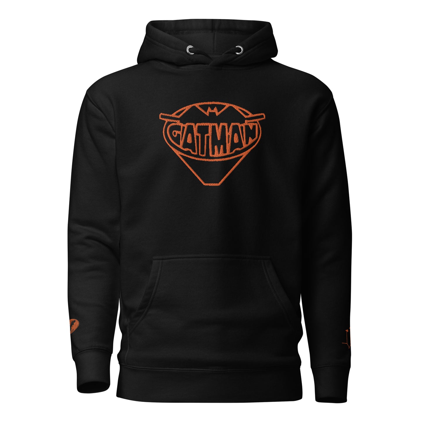 GatSignal Embroidered Hoodie (Safety Tip Orange Accents/If You Will design on back)