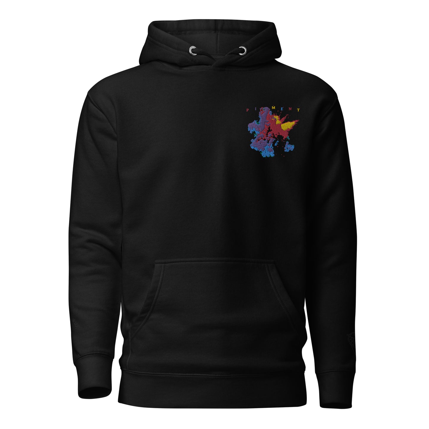 PIGMENT DS2 PURPLE EMBROIDERED POCKET HOODIE (Black Accents)