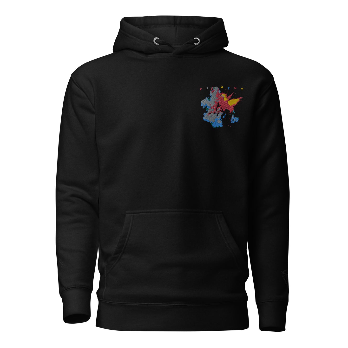 PIGMENT EMBROIDERED POCKET HOODIE (Black Accents)