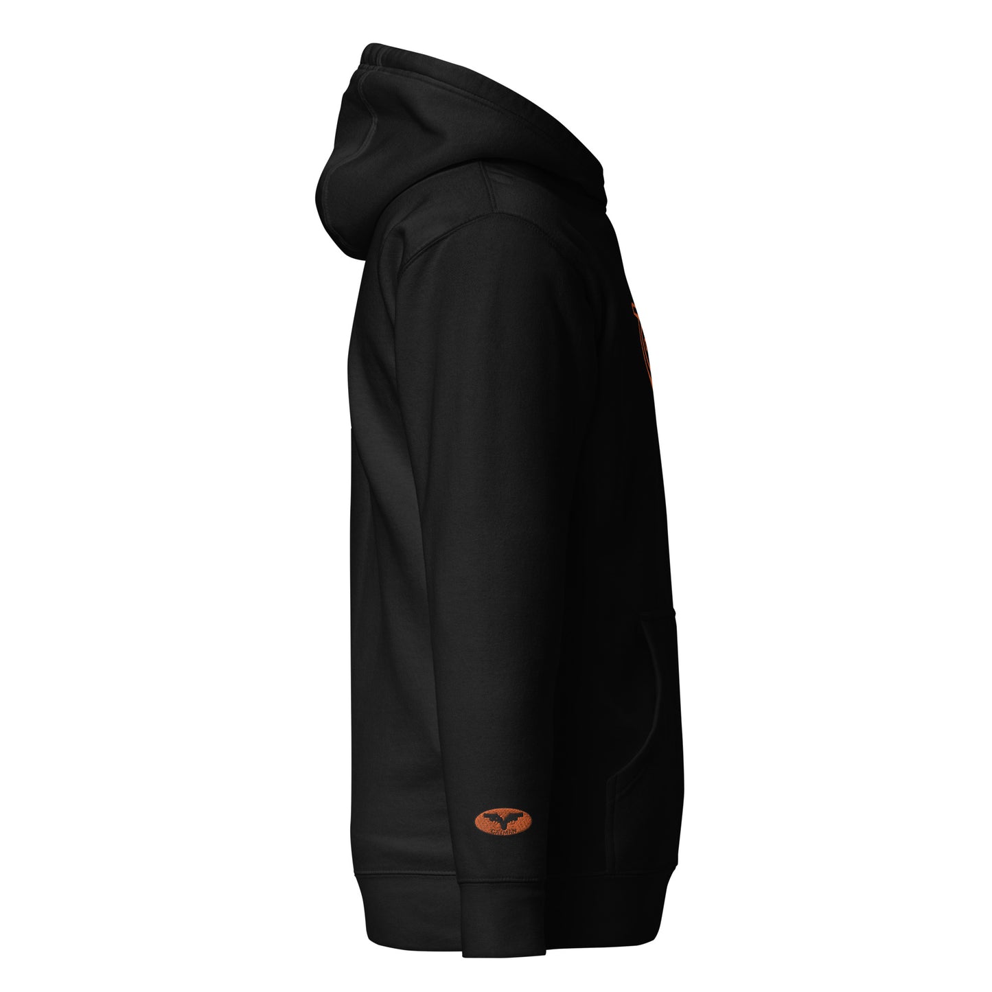 GatSignal Embroidered Hoodie (Safety Tip Orange Accents/If You Will design on back)