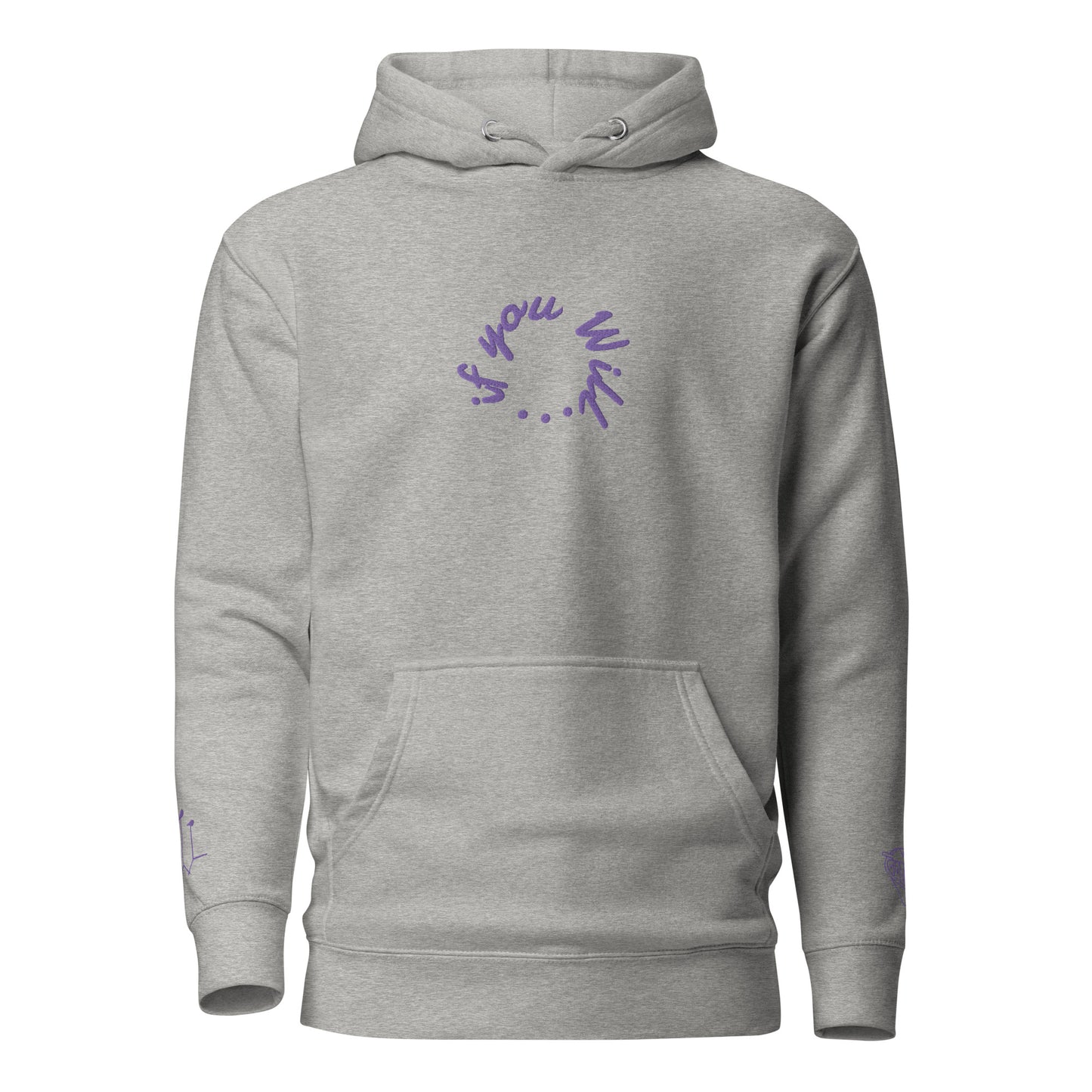 If You Will 360 Hoodie (Purple Text/Purple Accents)