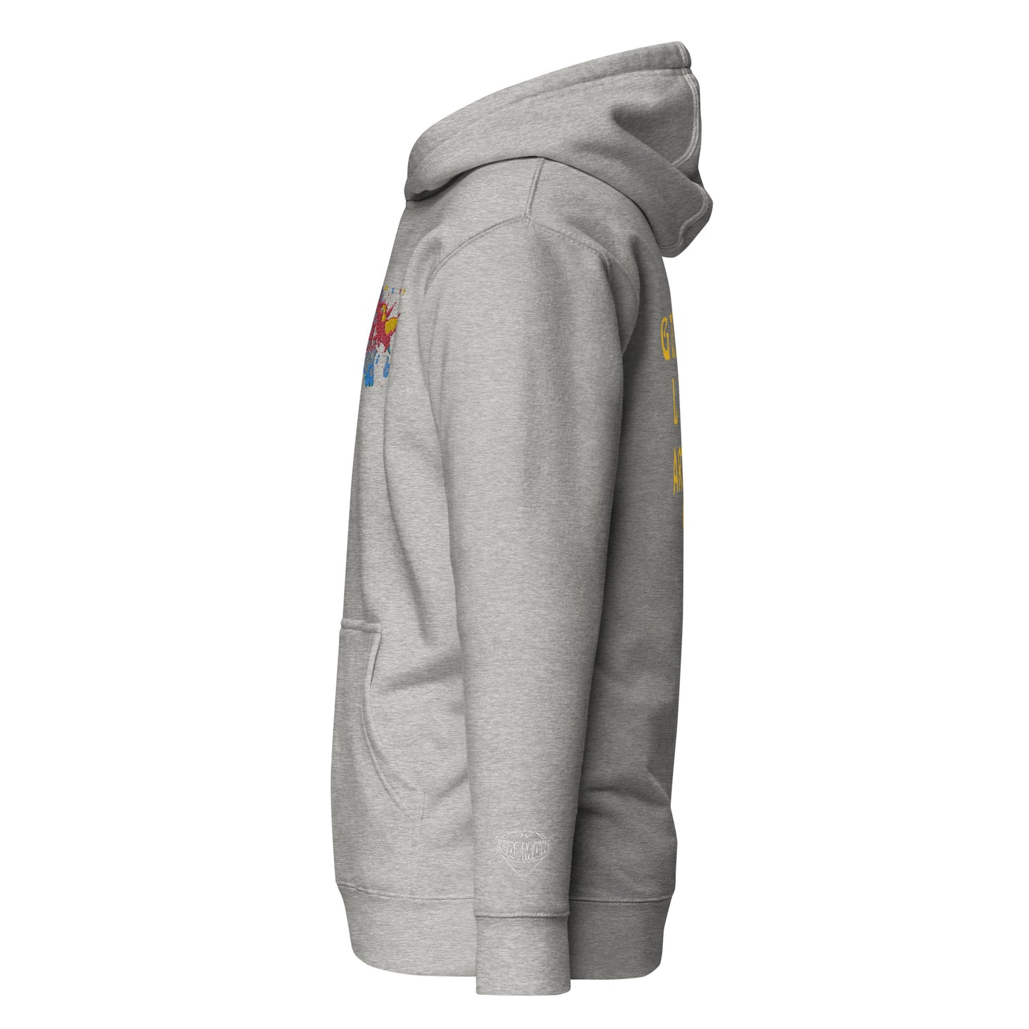 PIGMENT EMBROIDERED POCKET HOODIE (White Accents)