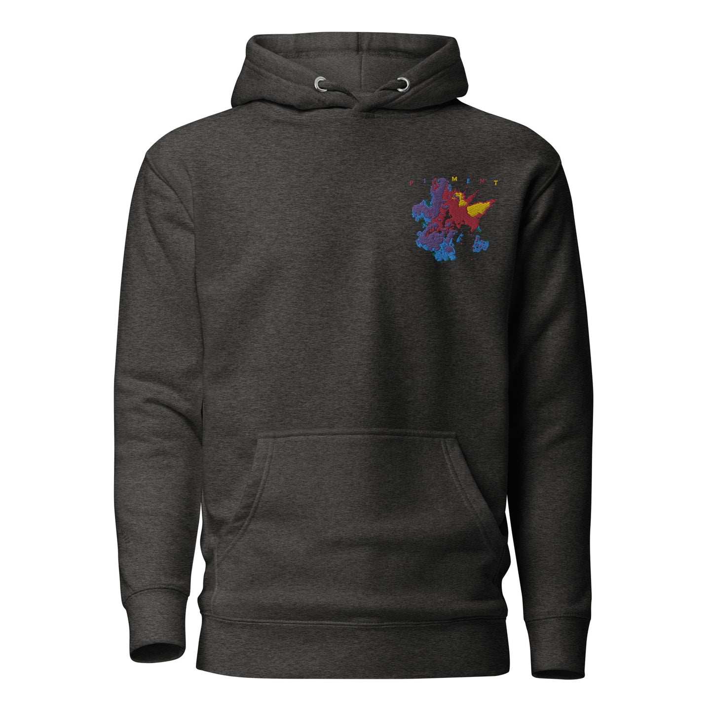 PIGMENT DS2 PURPLE EMBROIDERED POCKET HOODIE (Black Accents)