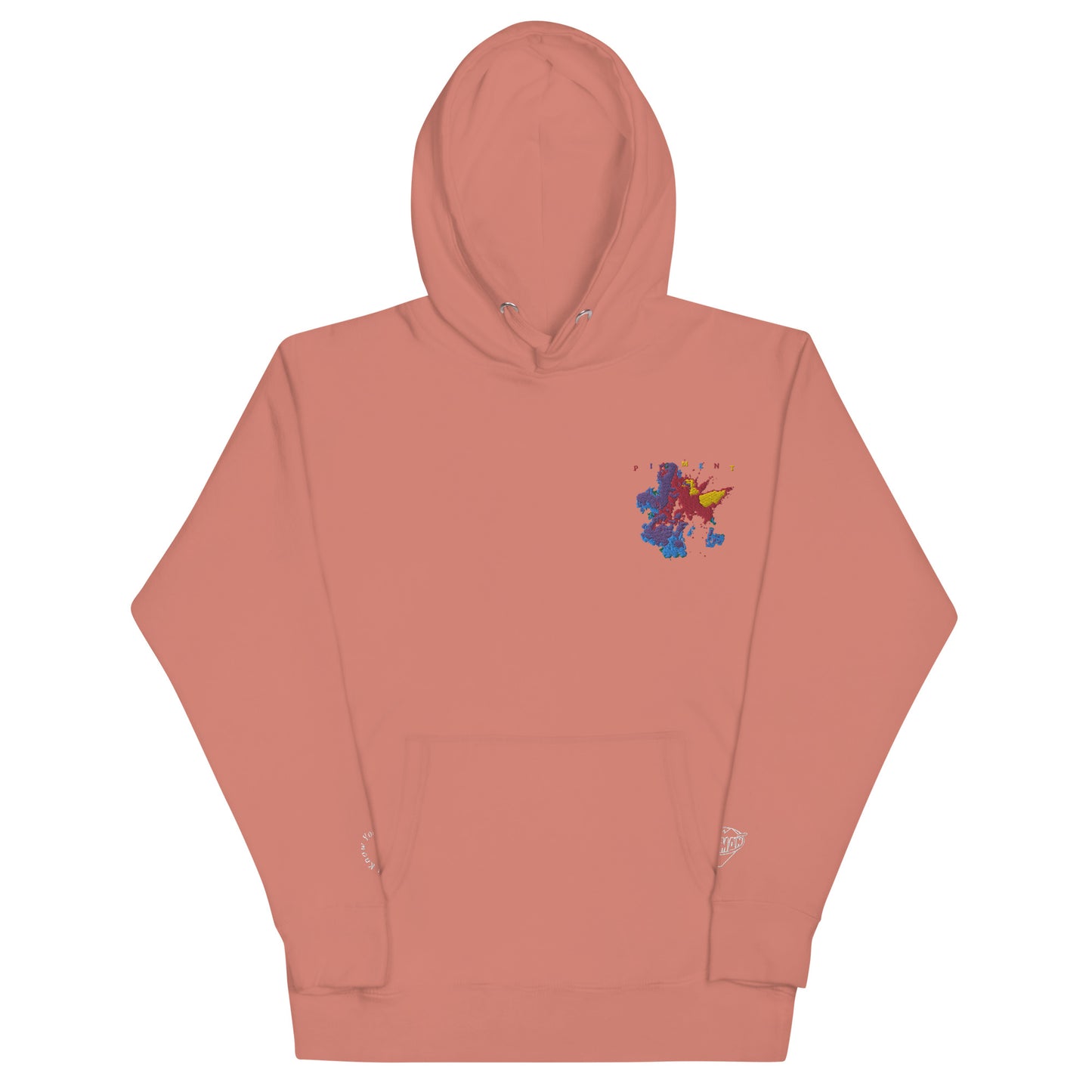 PIGMENT DS2 PURPLE EMBROIDERED POCKET HOODIE (White Accents)