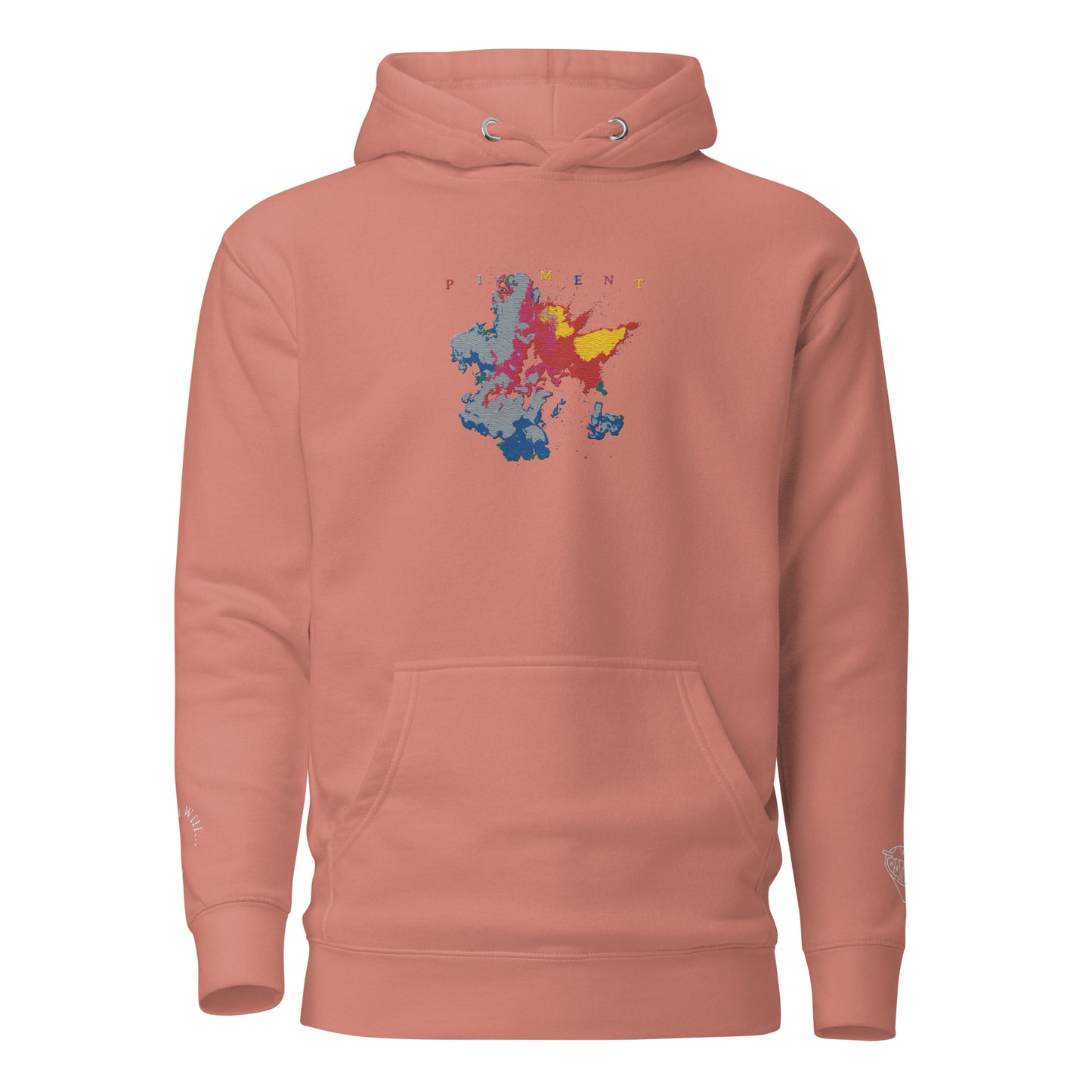 PIGMENT EMBROIDERED HOODIE (White Accents)