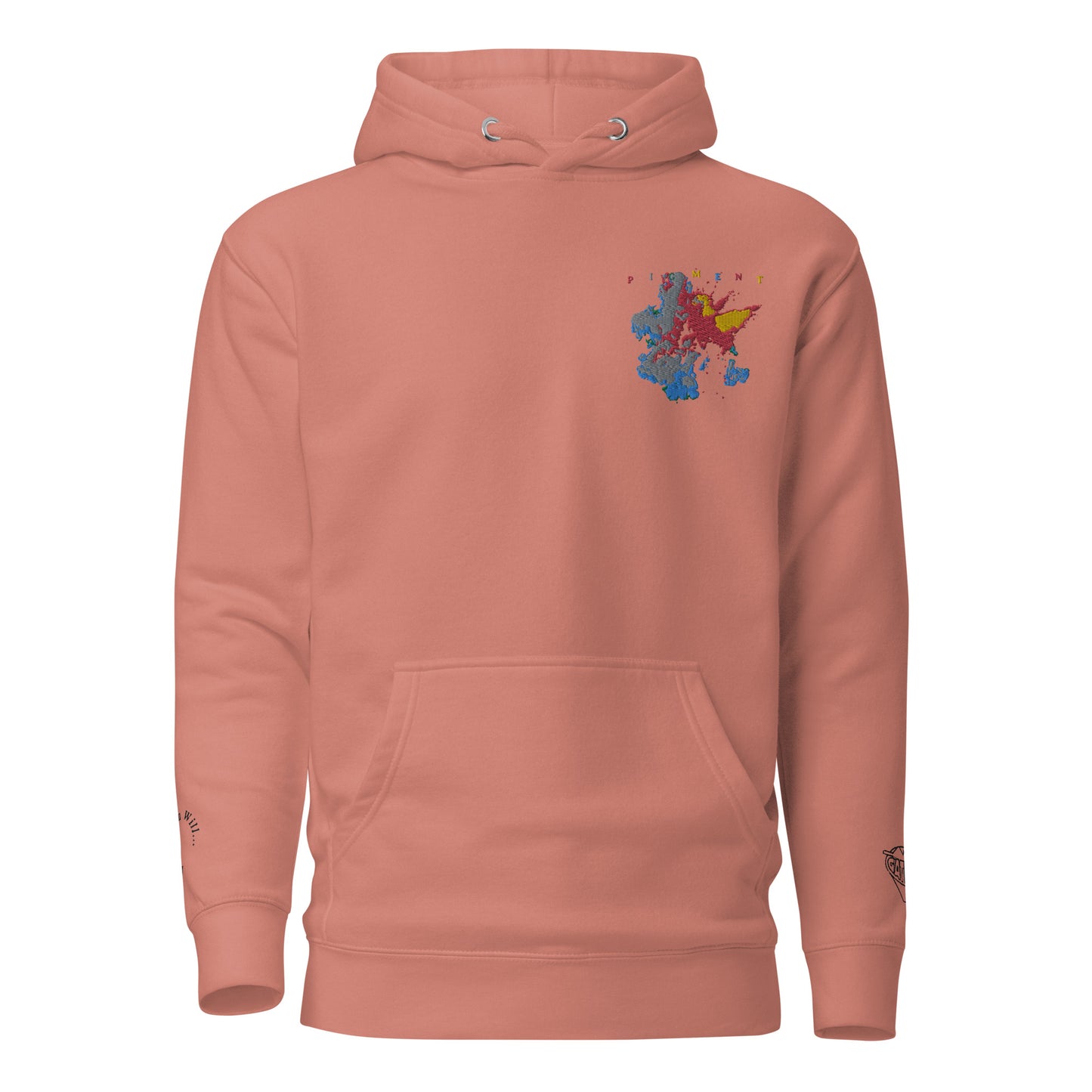 PIGMENT EMBROIDERED POCKET HOODIE (Black Accents)