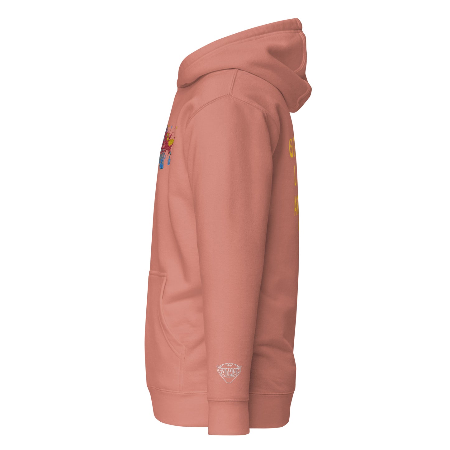 PIGMENT EMBROIDERED POCKET HOODIE (White Accents)