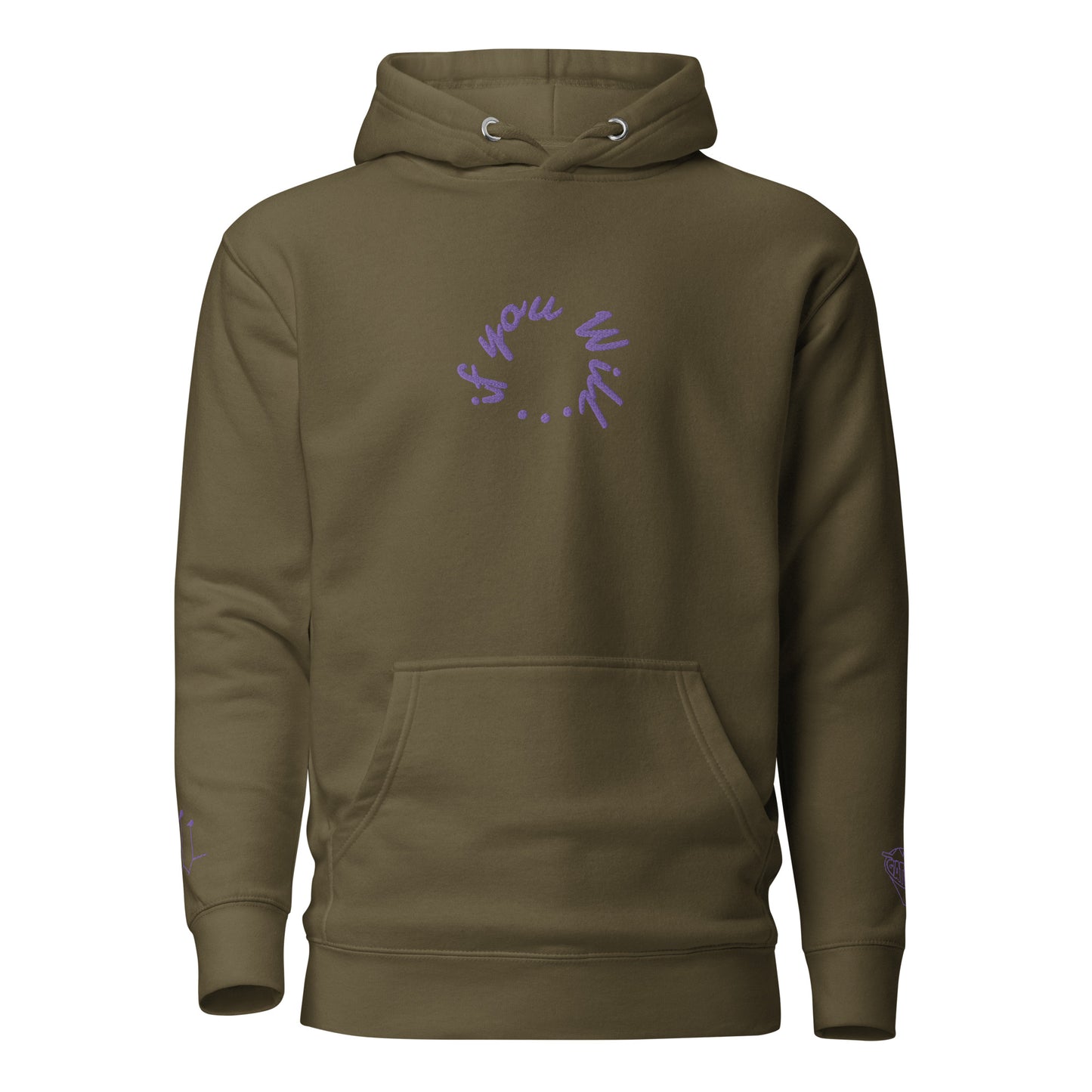 If You Will 360 Hoodie (Purple Text/Purple Accents)