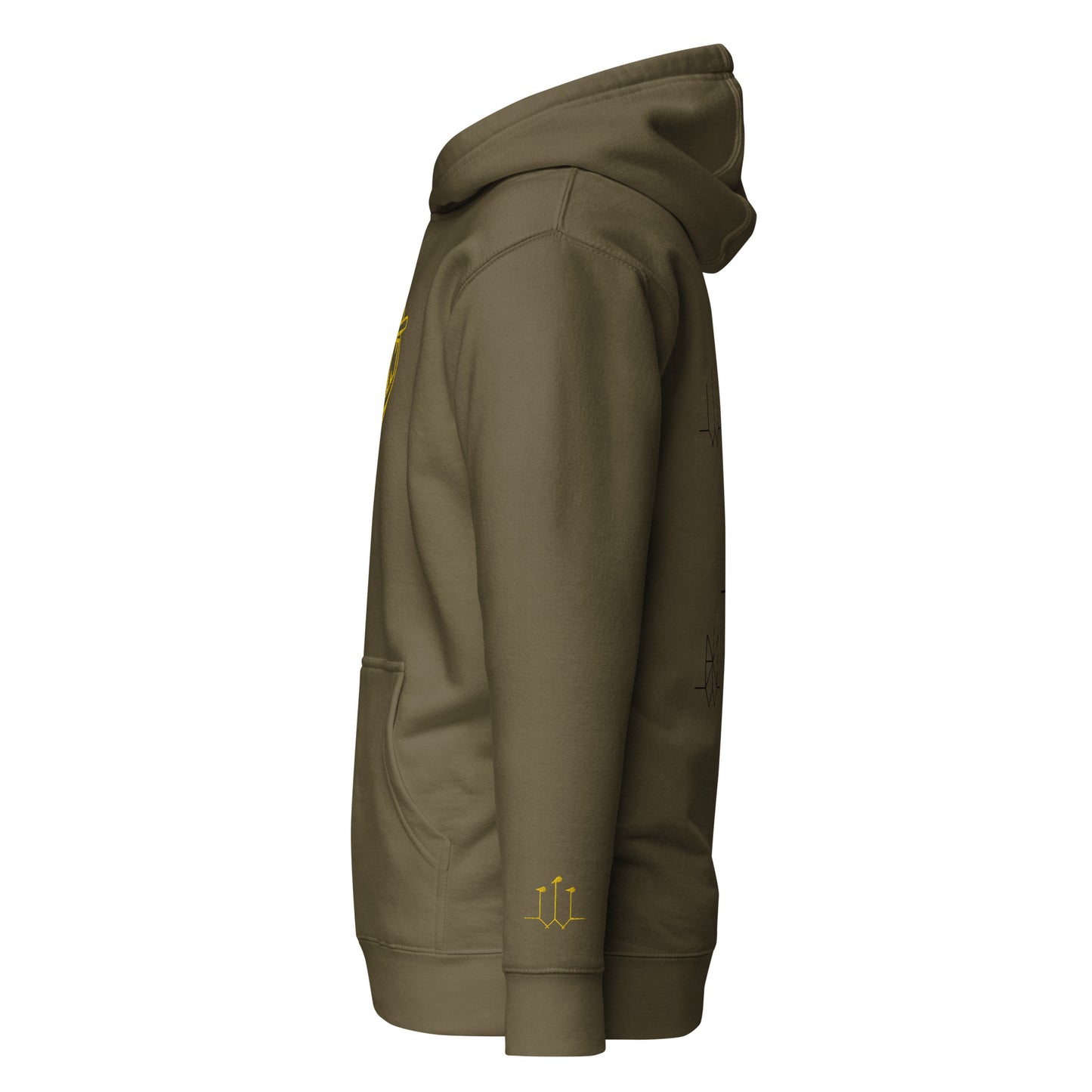 GatSignal Embroidered Hoodie (Yellow Accents) Light