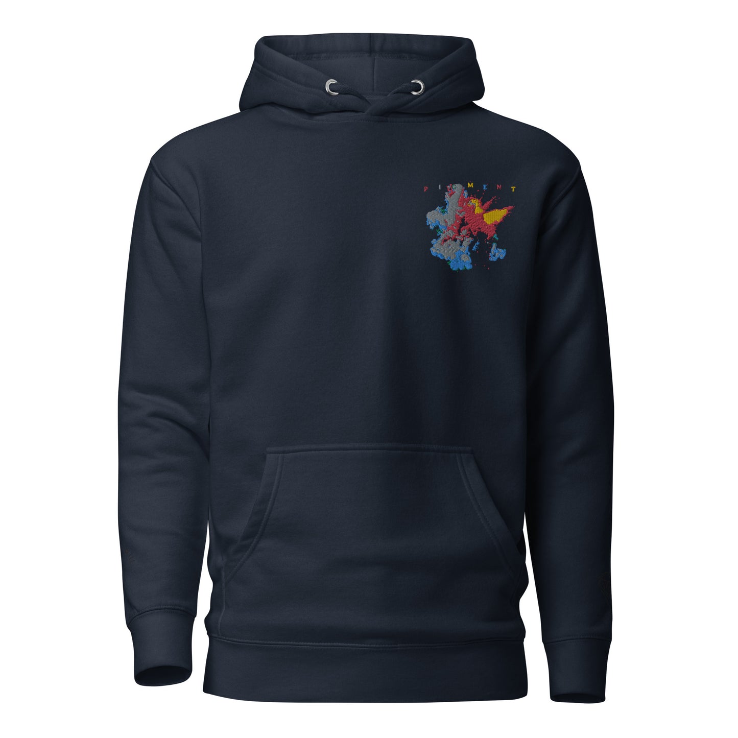 PIGMENT EMBROIDERED POCKET HOODIE (Black Accents)