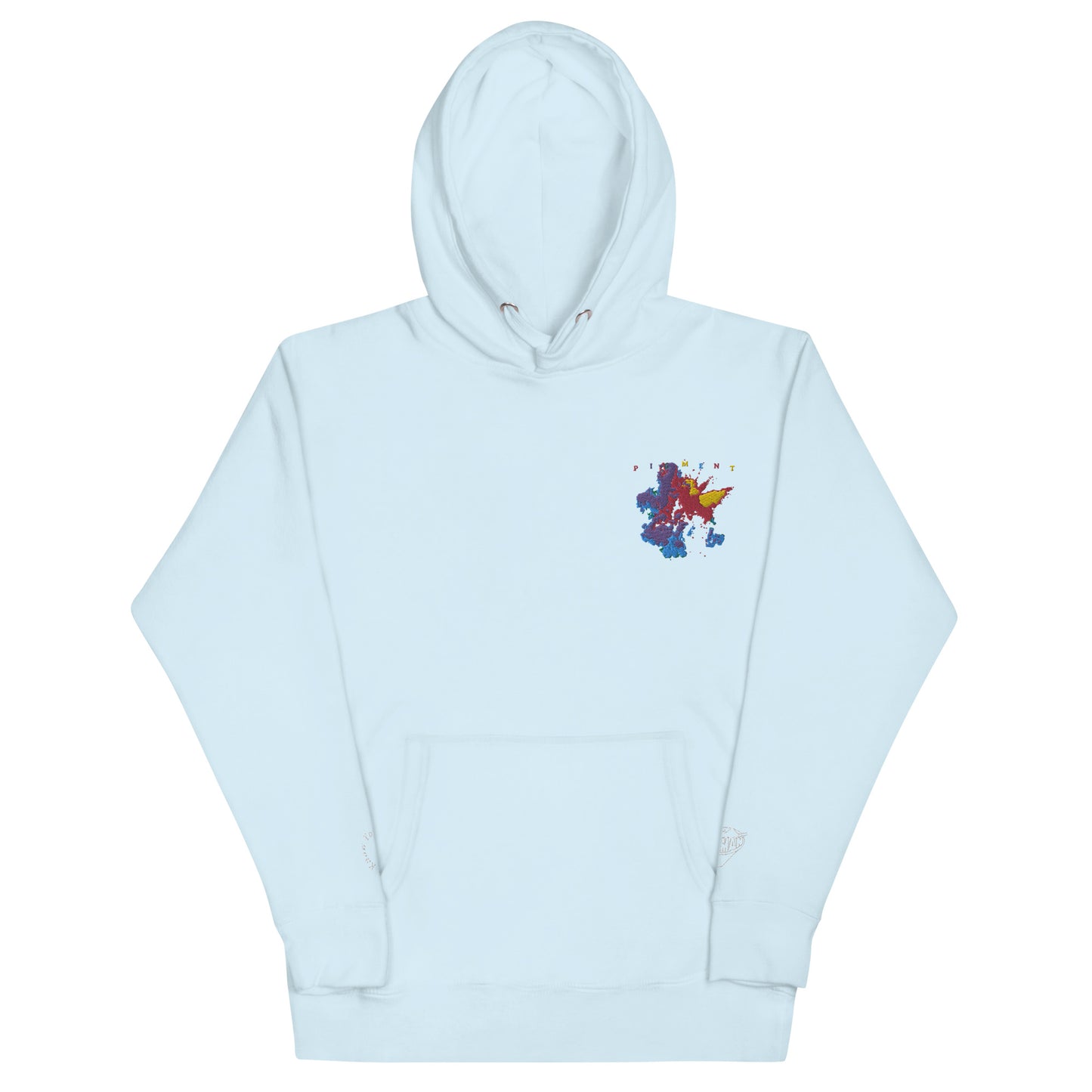 PIGMENT DS2 PURPLE EMBROIDERED POCKET HOODIE (White Accents)