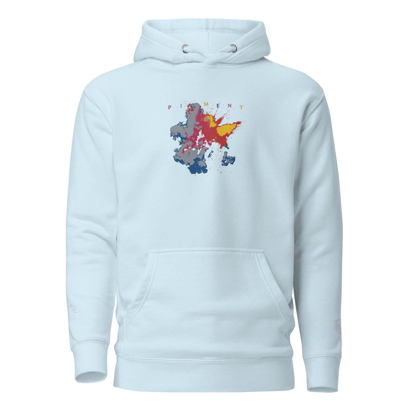 PIGMENT EMBROIDERED HOODIE (White Accents)