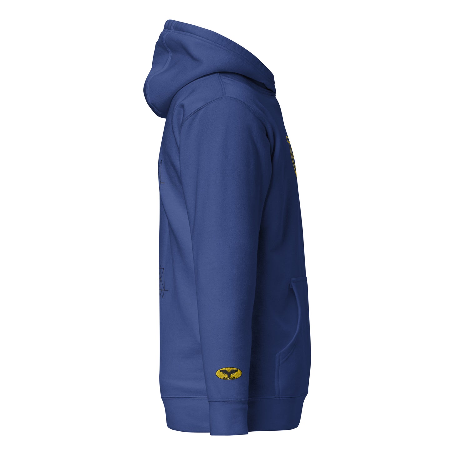 GatSignal Embroidered Hoodie (Yellow Accents) Light