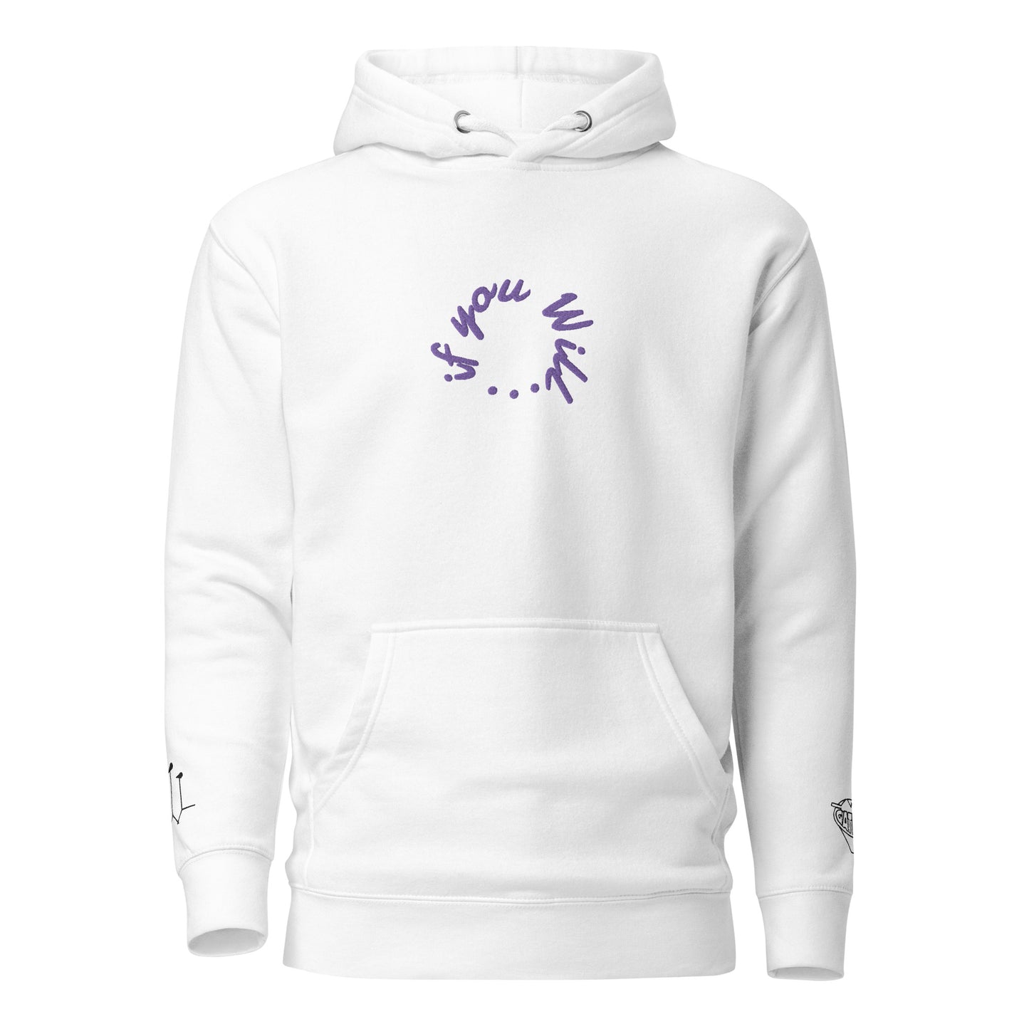 If You Will 360 Hoodie (Purple Text w/ Black Accents)