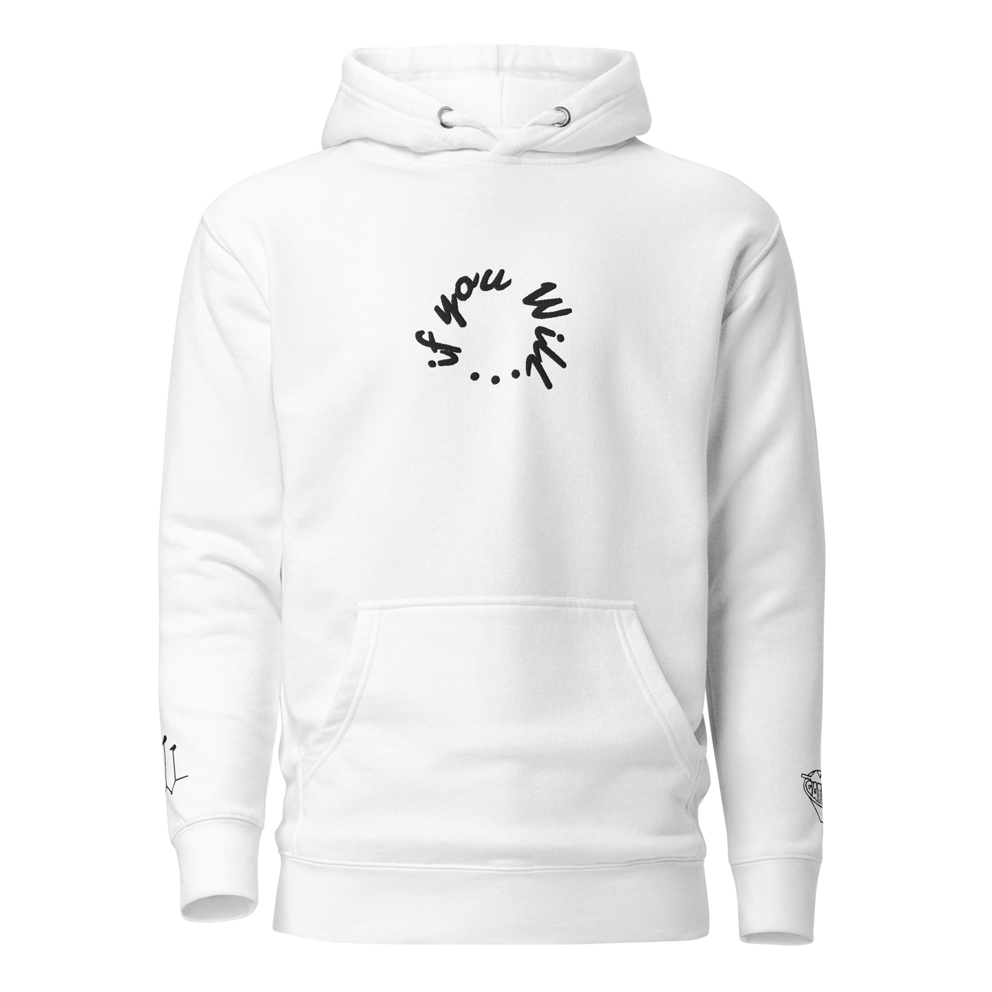 If You Will 360 Hoodie (Black Text w/ Black Accents)