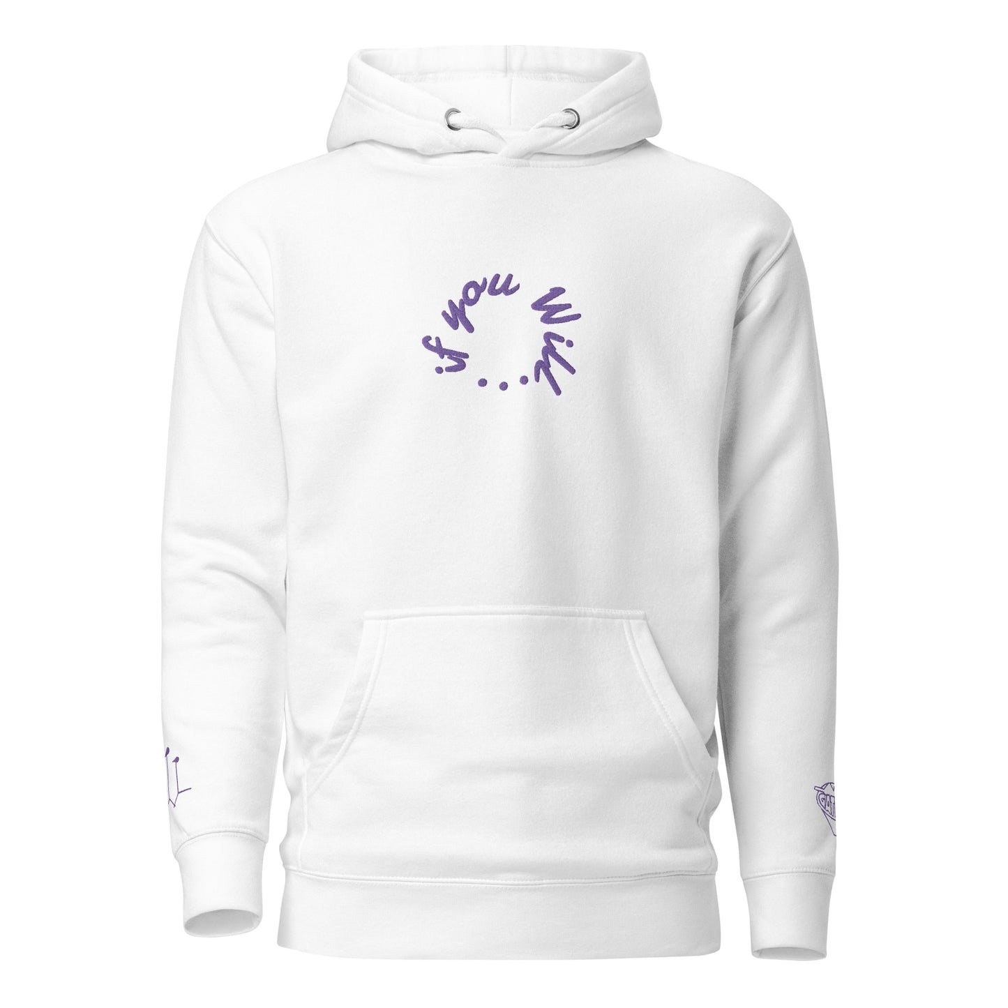 If You Will 360 Hoodie (Purple Text/Purple Accents)