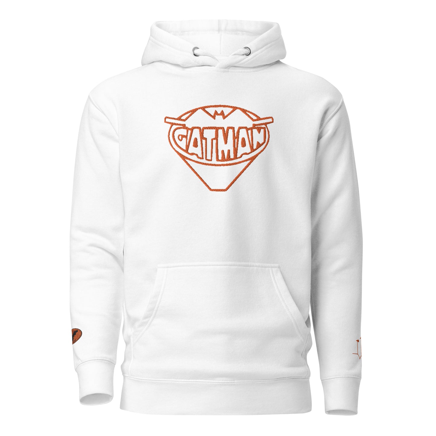 GatSignal Embroidered Hoodie (Safety Tip Orange Accents/If You Will design on back)